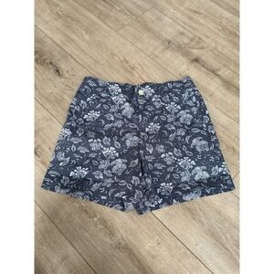 Jachs Women's Size Small Blue Floral Printed Chino Shorts‎ NWT